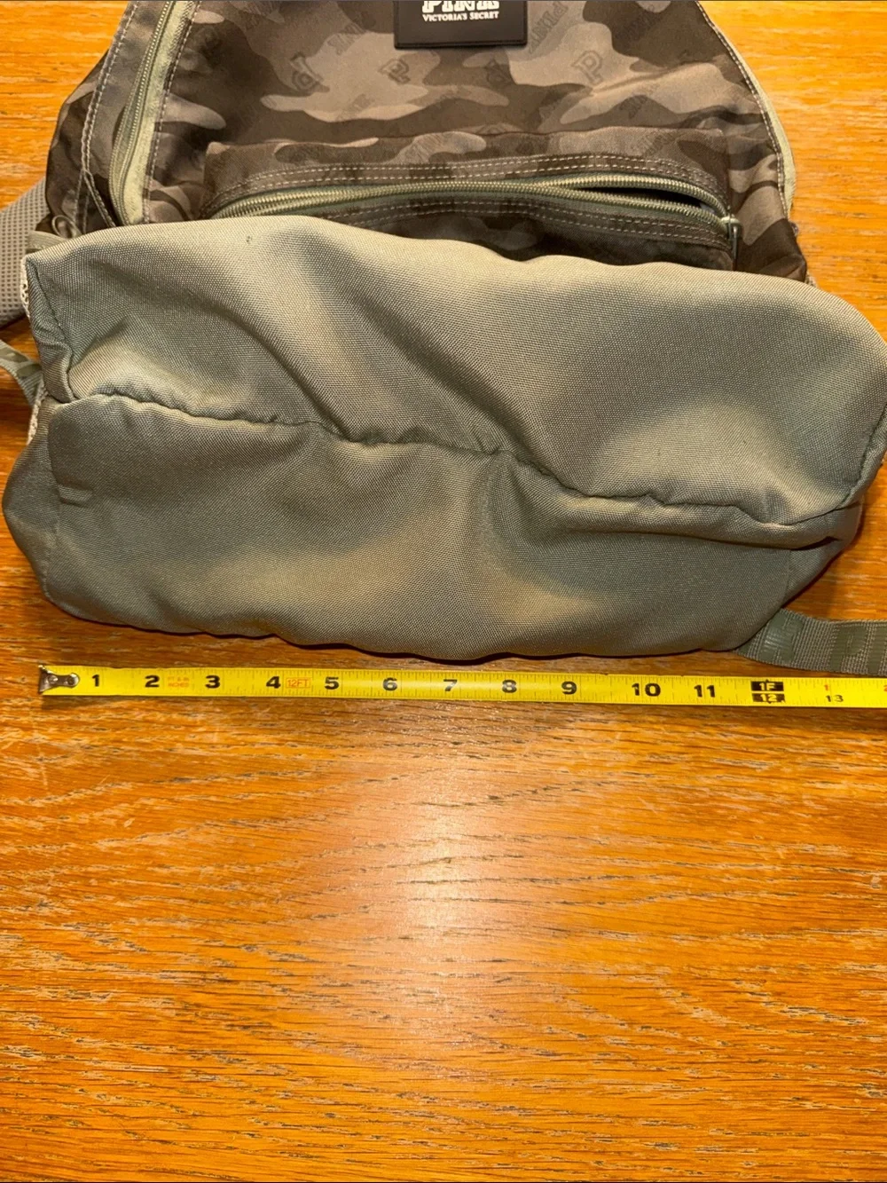 PINK Victoria's Secret Camo Backpack in Olive and Gray